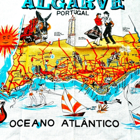 4 Vintage Tea Towels From Portugal - Picture 7 of 8